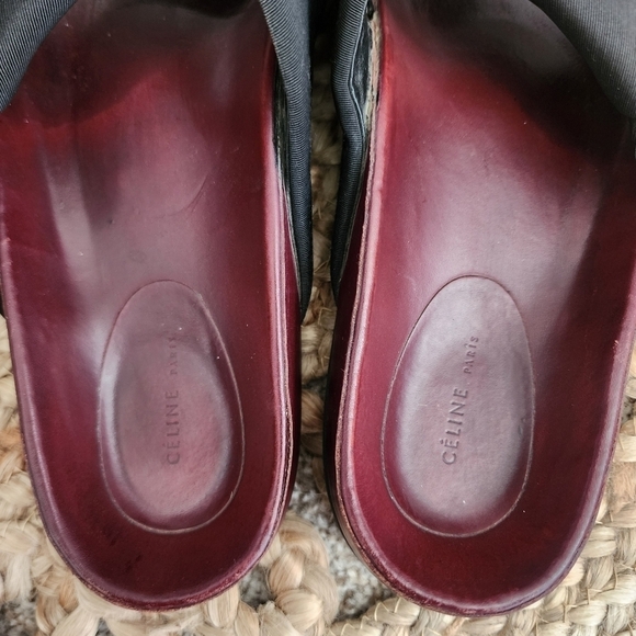 Celine Twist Knot Black Leather Slide Sandals Designer Beach Boho Classic 37 - Picture 13 of 13